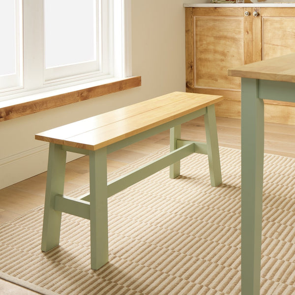 Chicago Solid Wood Dining Bench - Sage Green 17488546