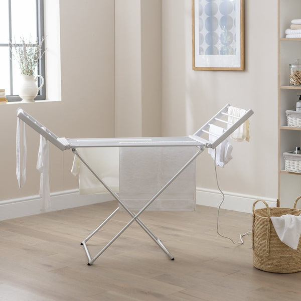 11m Heated Clothes Airer with Wings 16827854