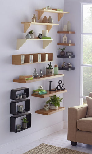 89cm Set of 2 Wooden Shelves - Pine 14194211