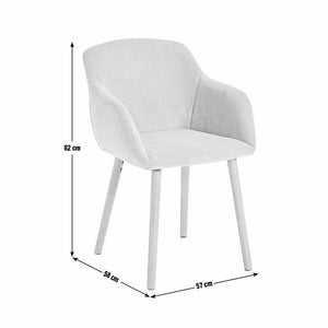 Alarik Pair of Fabric Dining Chairs - Green 17679283