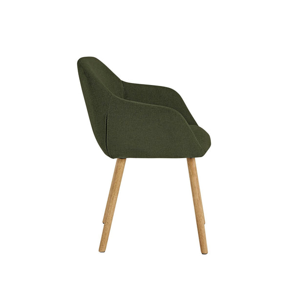Alarik Pair of Fabric Dining Chairs - Green 17679283