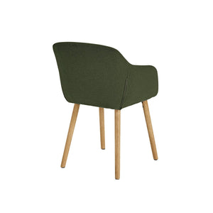 Alarik Pair of Fabric Dining Chairs - Green 17679283