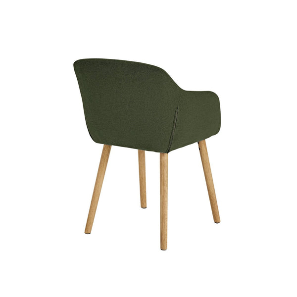 Alarik Pair of Fabric Dining Chairs - Green 17679283