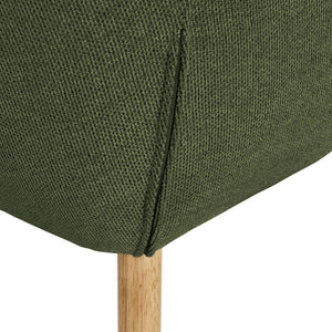 Alarik Pair of Fabric Dining Chairs - Green 17679283