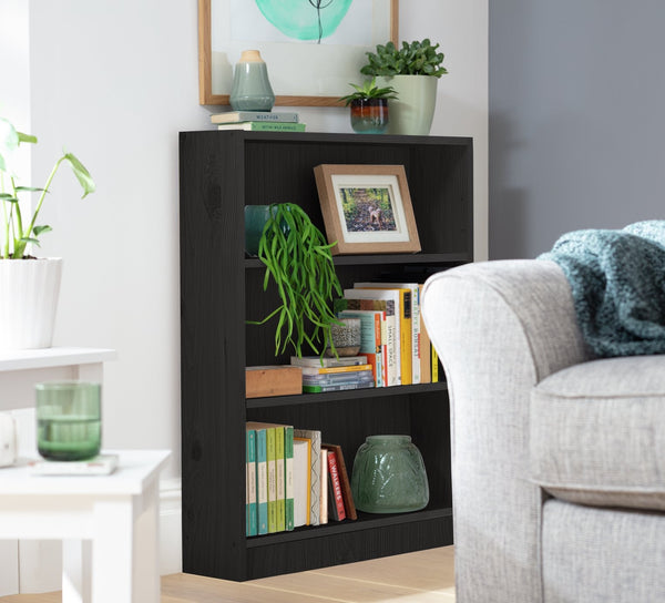 Apley Short Bookcase - Black 16093523