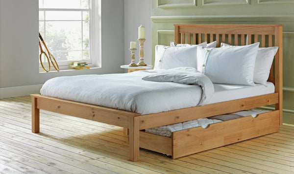 Aspley Double Wooden Bed Frame - Oak Stain 14976800