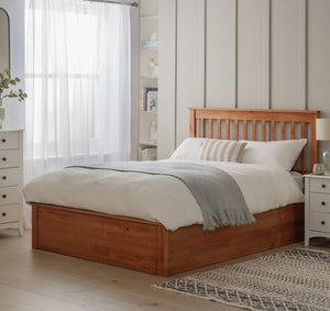 Aspley Double Wooden End Lift Ottoman - Oak Stain 13417621