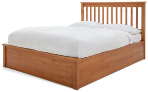 Aspley Double Wooden End Lift Ottoman - Oak Stain 13417621