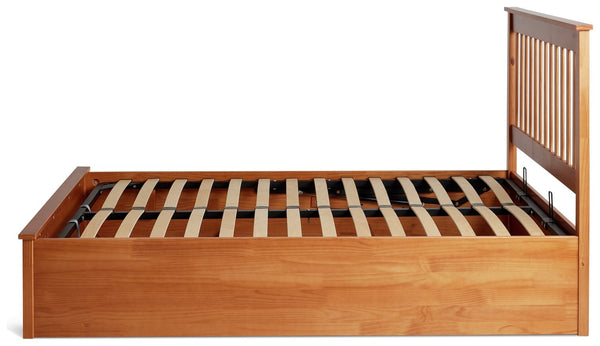 Aspley Double Wooden End Lift Ottoman - Oak Stain 13417621