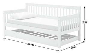 Aspley Trundle Day Bed - White 15817621