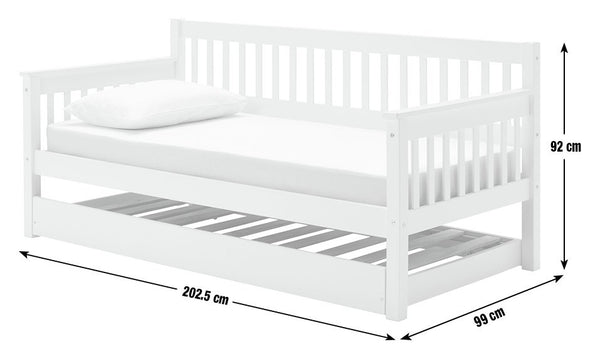 Aspley Trundle Day Bed - White 15817621
