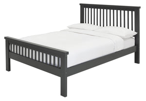 Aubrey Double Wooden Bed Frame - Charcoal 14722250