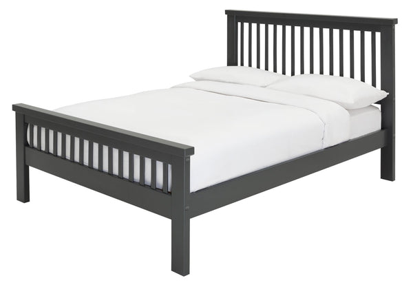 Aubrey Double Wooden Bed Frame - Charcoal 14722250