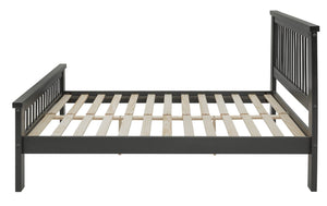 Aubrey Double Wooden Bed Frame - Charcoal 14722250
