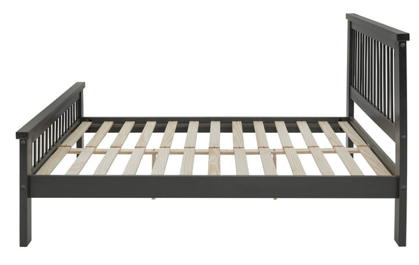 Aubrey Double Wooden Bed Frame - Charcoal 14722250