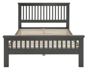 Aubrey Double Wooden Bed Frame - Charcoal 14722250
