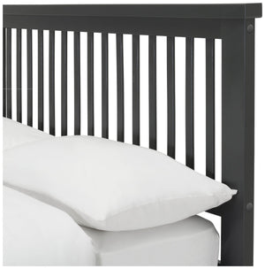 Aubrey Double Wooden Bed Frame - Charcoal 14722250