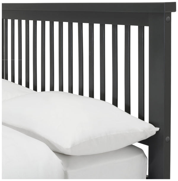 Aubrey Double Wooden Bed Frame - Charcoal 14722250