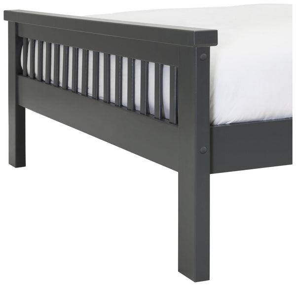 Aubrey Double Wooden Bed Frame - Charcoal 14722250