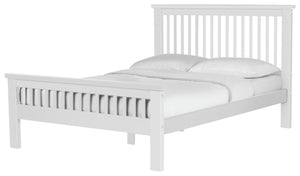 Aubrey Kingsize Wooden Bed Frame - White 14192897
