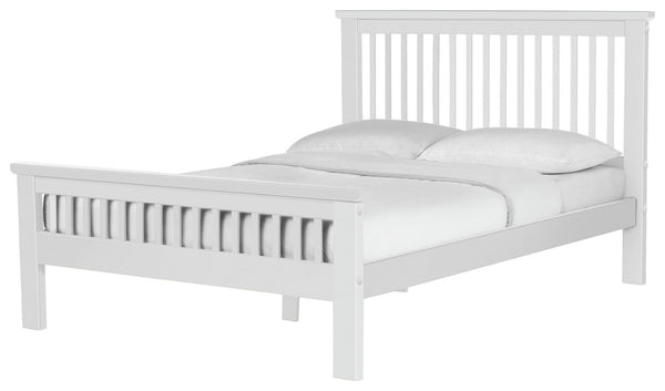 Aubrey Kingsize Wooden Bed Frame - White 14192897