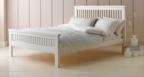 Aubrey Kingsize Wooden Bed Frame - White 14192897