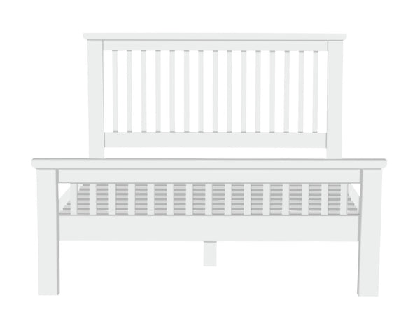 Aubrey Kingsize Wooden Bed Frame - White 14192897
