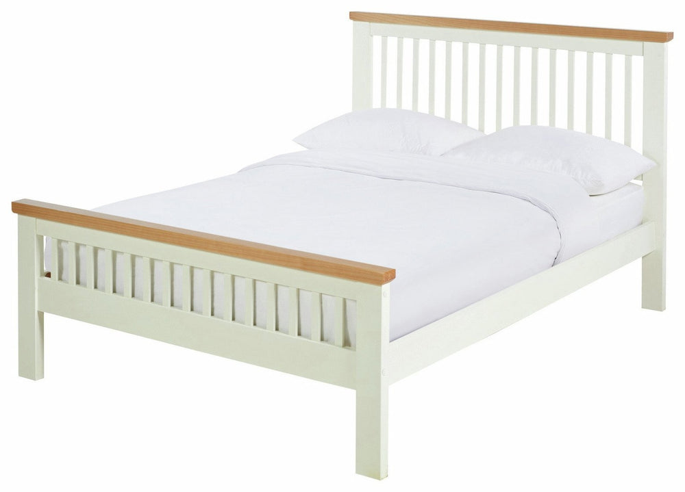 Aubrey Small Double Wooden Bed Frame - Two Tone 14722061