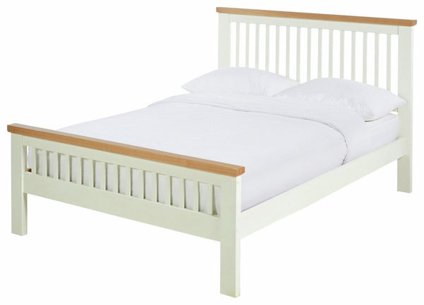 Aubrey Small Double Wooden Bed Frame - Two Tone 14722061