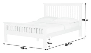 Aubrey Small Double Wooden Bed Frame - Two Tone 14722061
