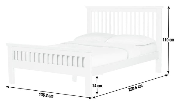 Aubrey Small Double Wooden Bed Frame - Two Tone 14722061