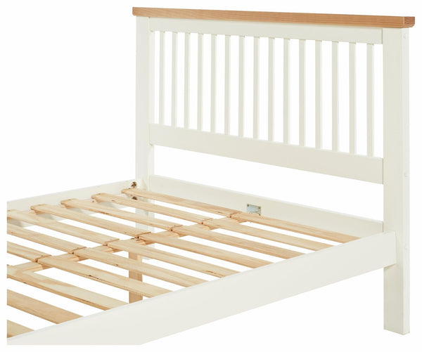 Aubrey Small Double Wooden Bed Frame - Two Tone 14722061