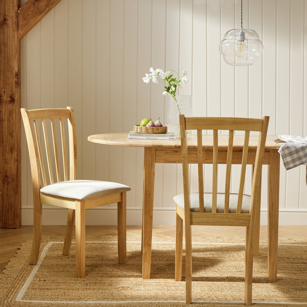 Banbury Pair of Solid Wood Dining Chairs- Natural 11482201