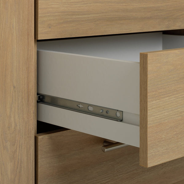 Brisbane 2 Door 3 Drawer Mirror Wardrobe - Oak 15822795