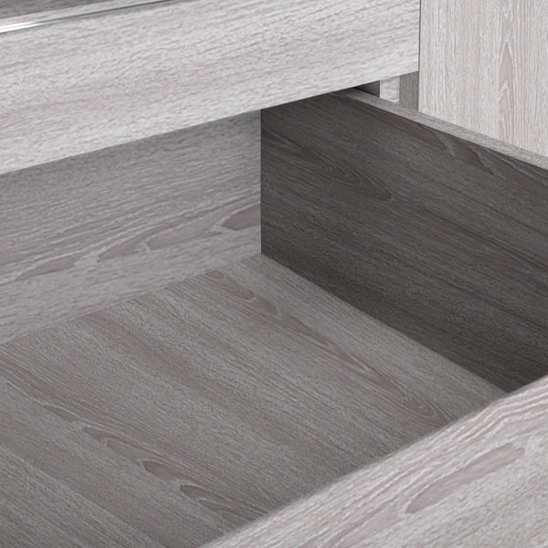 Brisbane 4 Door 3 Drawers Wardrobe - Grey Oak 15822582