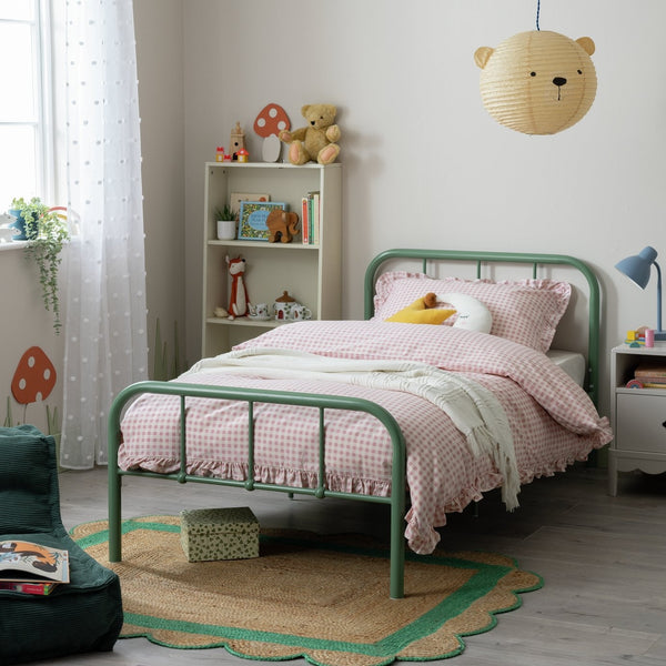 Charlie Single Metal Bed Frame - Green 13138986