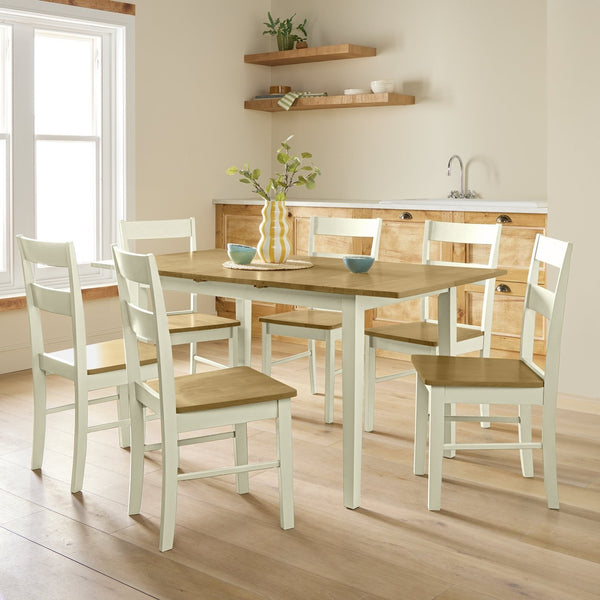 Chicago Extending 6 Seater Dining Table - Cream 17693410