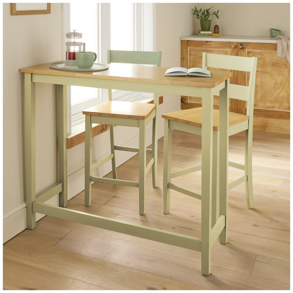 Chicago Solid Wood 4 Seater Bar Table - Cream 17704419