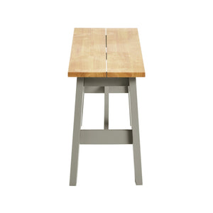 Wooden bench seat with rubber wood legs