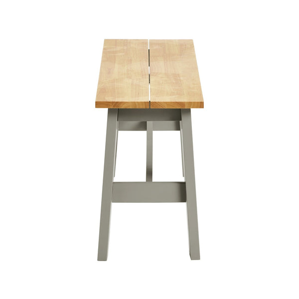 Wooden bench seat with rubber wood legs