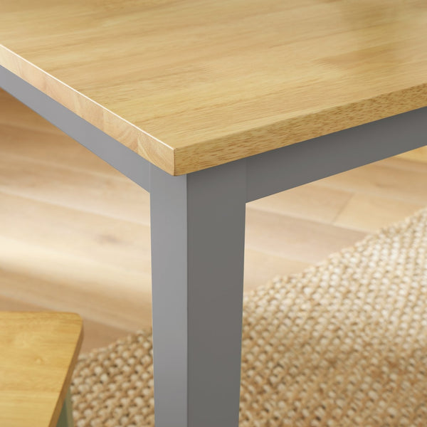 Chicago Wooden 4 Seater Dining Table - Grey 17696345