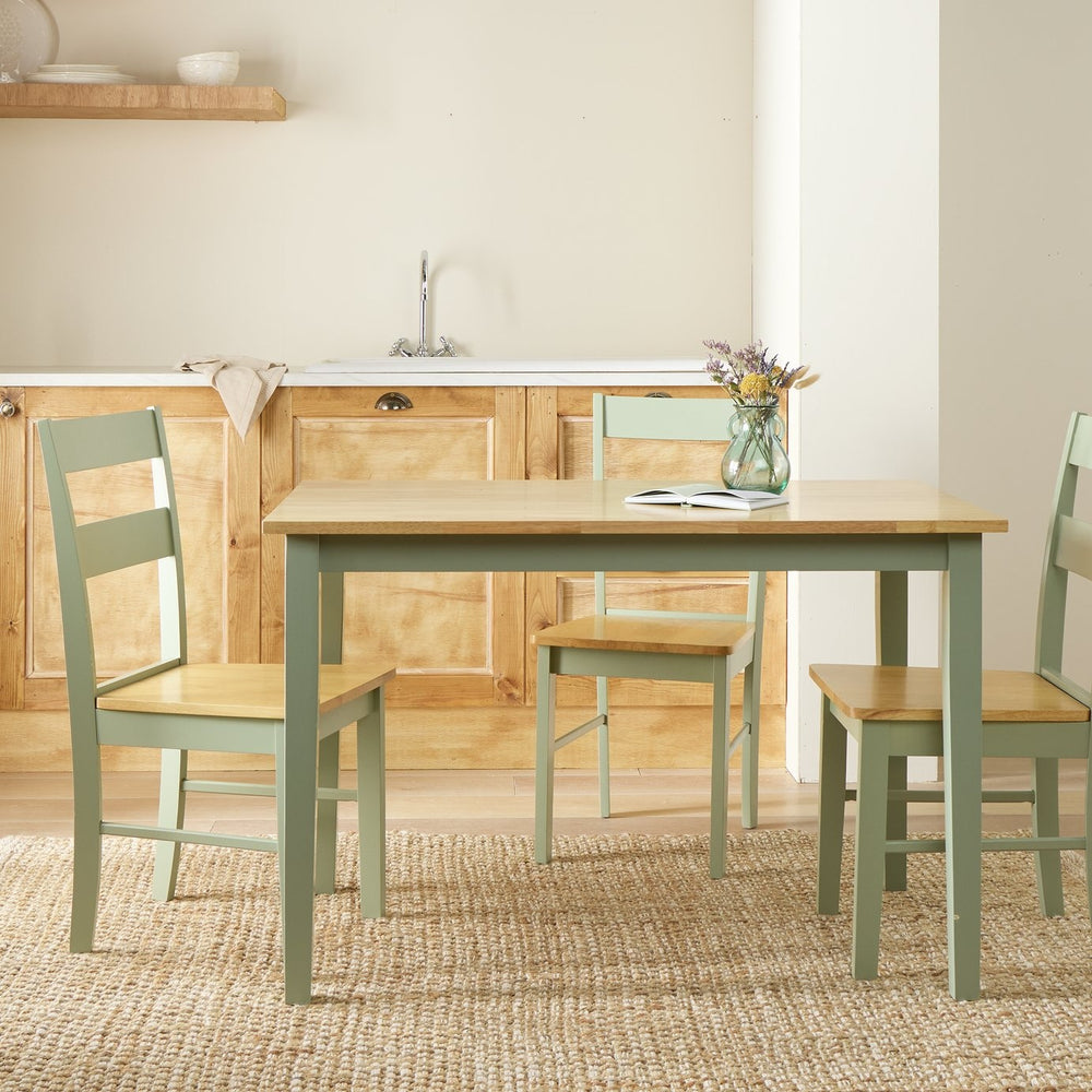 Chicago Wooden 4 Seater Dining Table - Sage 17701223