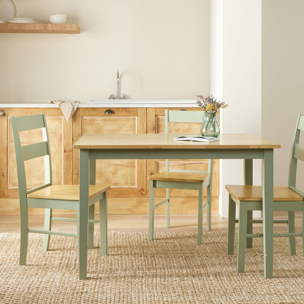 Chicago Wooden 4 Seater Dining Table - Sage 17701223