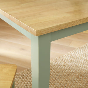 Chicago Wooden 4 Seater Dining Table - Sage 17701223