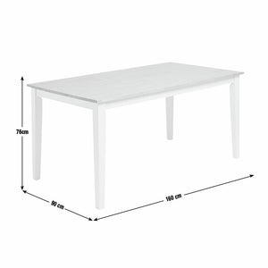Chicago Wooden 6 Seater Dining Table - Cream 17628935