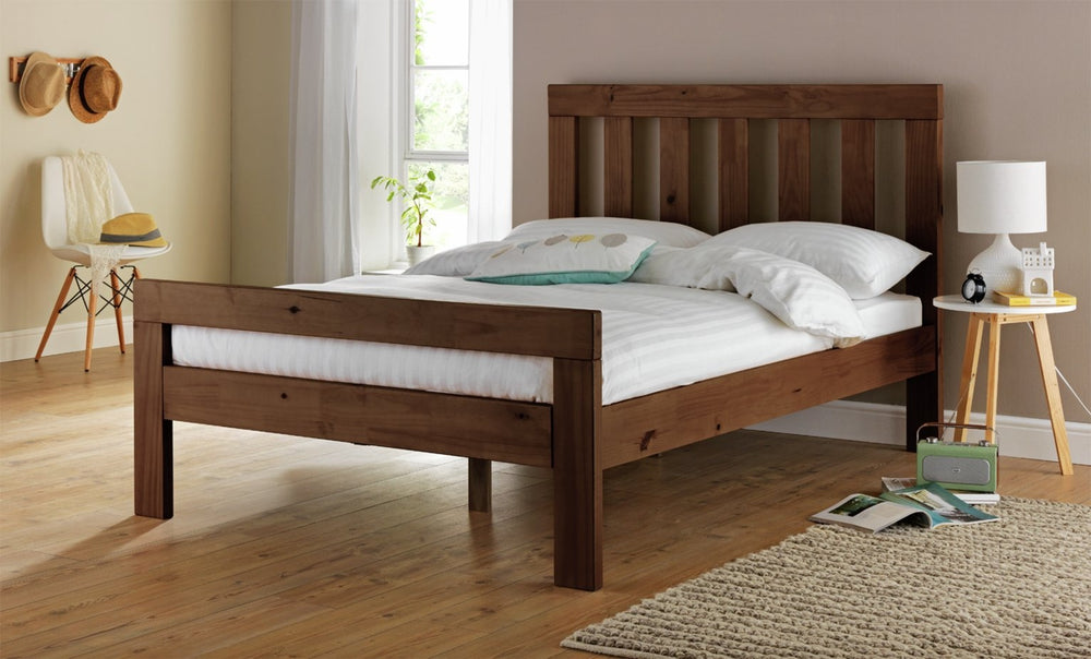 Chile Kingsize Wooden Bed Frame - Dark Wood 14987260