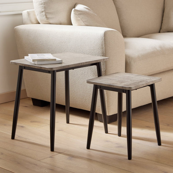 Crowe Nest of 2 Side Table - Grey 17417902