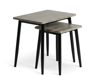 Crowe Nest of 2 Side Table - Grey 17417902