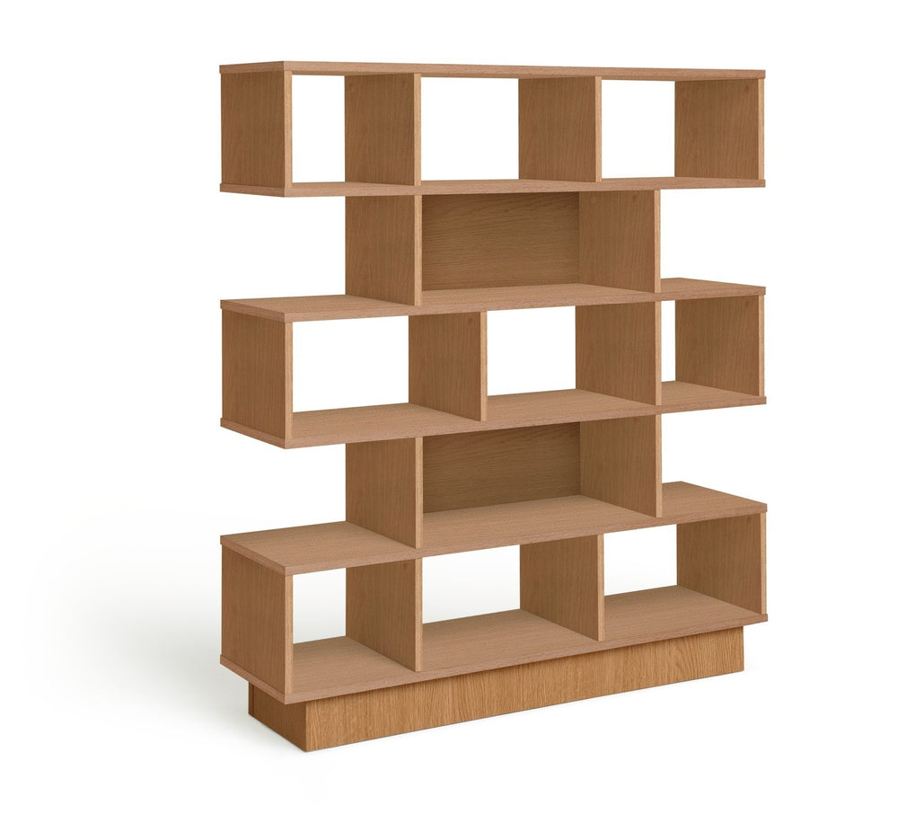 Wide cube  Shelving Unit - Oak Effect 14493651