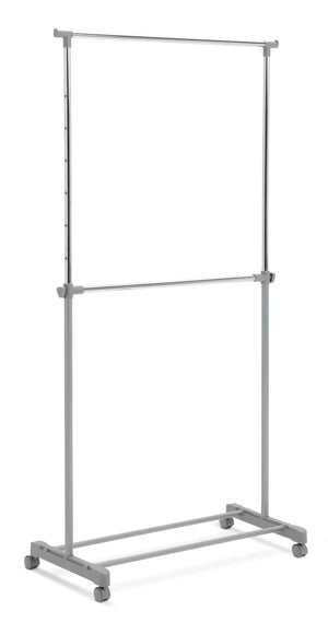 Double Clothes Rail - Grey And Chrome 14231703